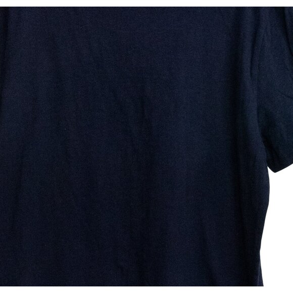 Five Four Mens Navy Polo Shirt Short Sleeve Collared Button-Up 2XL Cotton Blend - Picture 4 of 6